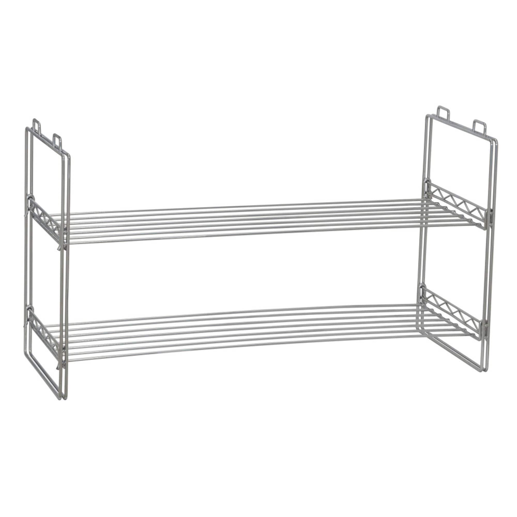 Household Essentials Stackable 2-Tier Metal Shoe Rack